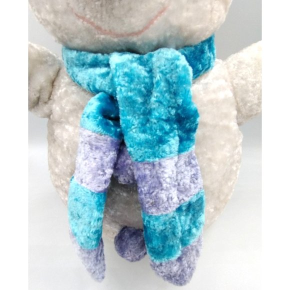 Snowman Christmas Plush Scarf and Gloves Carrot Like Nose Winter Holiday Decor - Picture 8 of 10